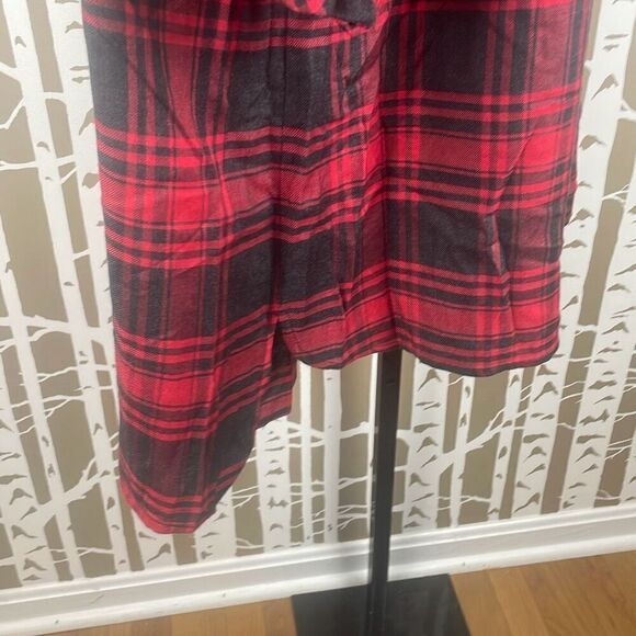 Soft Surroundings Bennington Plaid Ruffle Collar French Cuff Shirt Dress PXL - Picture 4 of 11